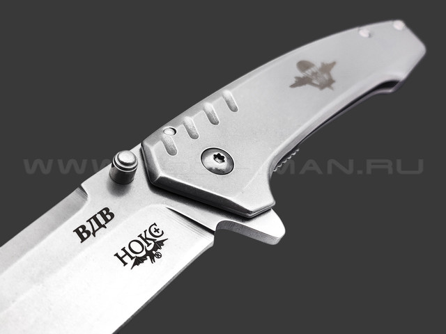 Нокс складной нож ВДВ 322-007005 сталь D2 stonewash, рукоять Stainless steel stonewash