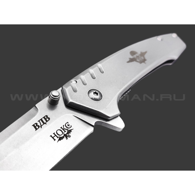 Нокс складной нож ВДВ 322-007005 сталь D2 стоунвош, рукоять Stainless steel стоунвош