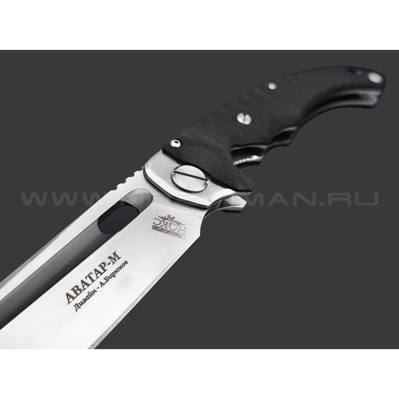 Нокс складной нож Аватар-М 334-189404 сталь Aus-8 satin, рукоять G10 black