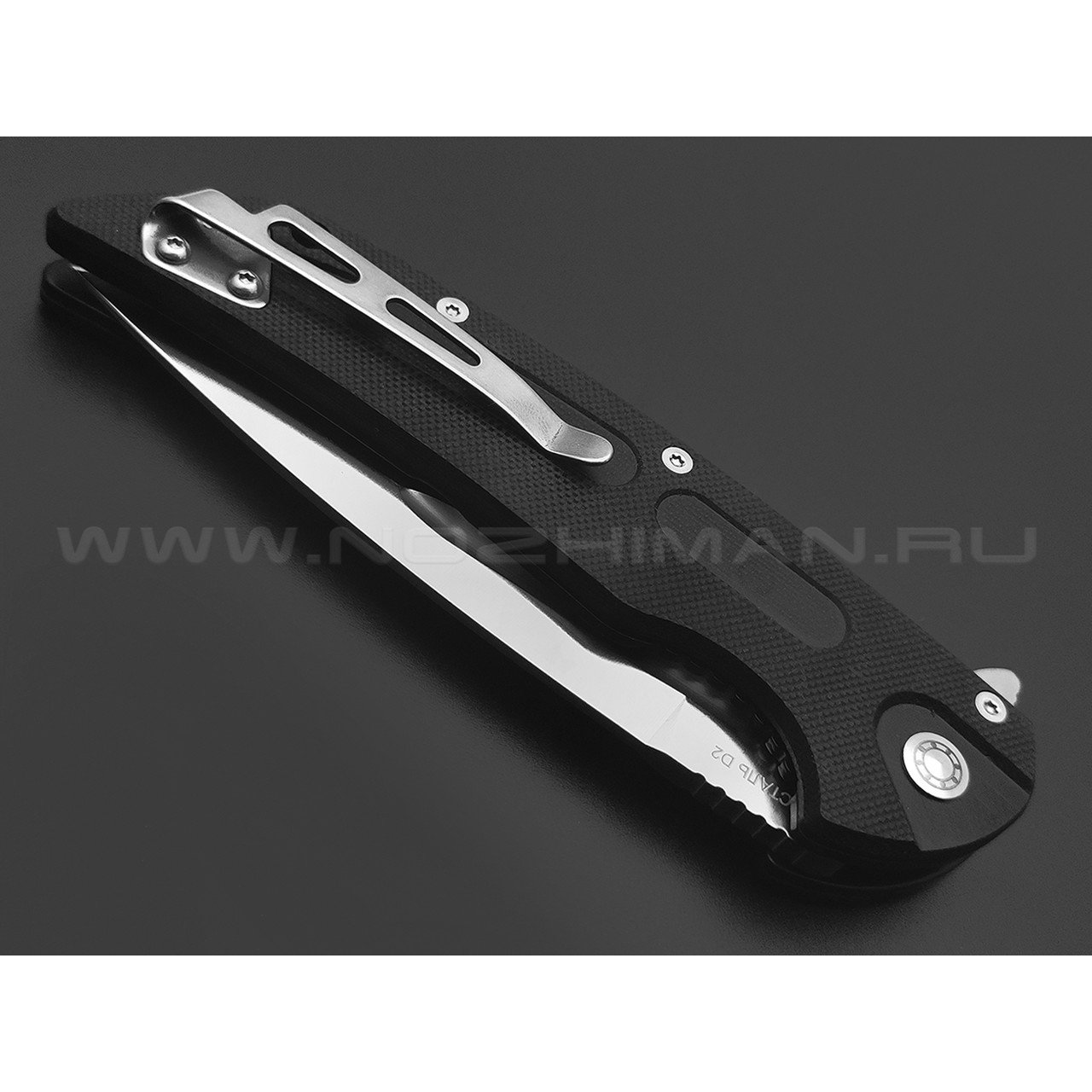 Нокс складной нож Ягуар-С 343-100406 сталь D2 satin, рукоять G10 black