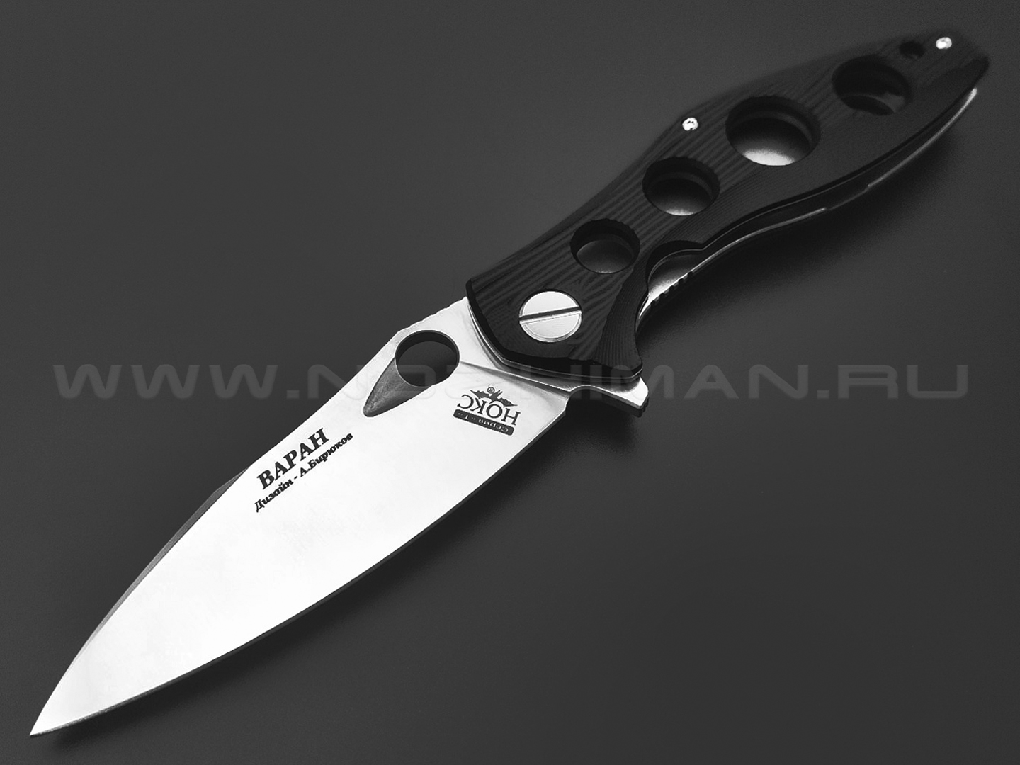 Нокс складной нож Варан 335-100406 сталь D2 satin, рукоять G10 black