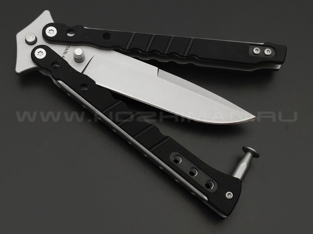 Нокс нож Балисонг 203-240405 сталь 440 stonewash, рукоять G10 black
