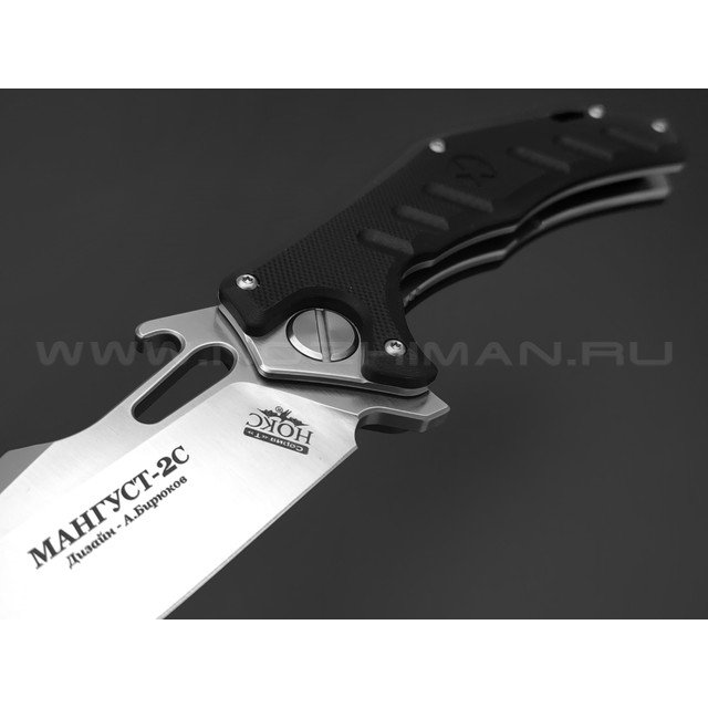 Нокс складной нож Мангуст-2С 337-100406 сталь D2 satin, рукоять G10 black