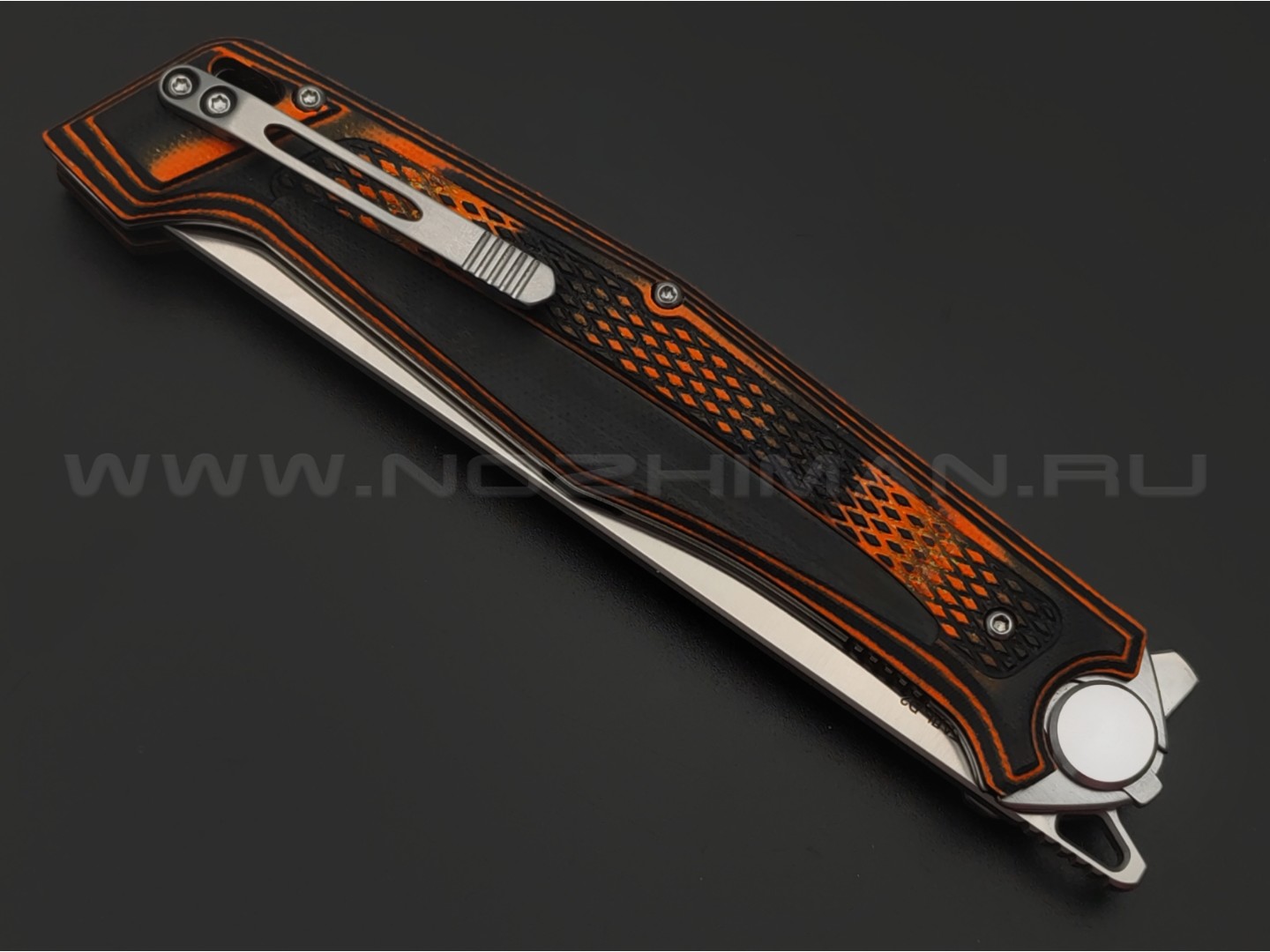 Нокс складной нож Сканди 345-109406 сталь D2 satin, рукоять G10 orange & black