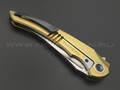 TuoTown нож Alatus-1 Integral сталь M390 bead-blast, рукоять Titanium TC4 Crystal Gold