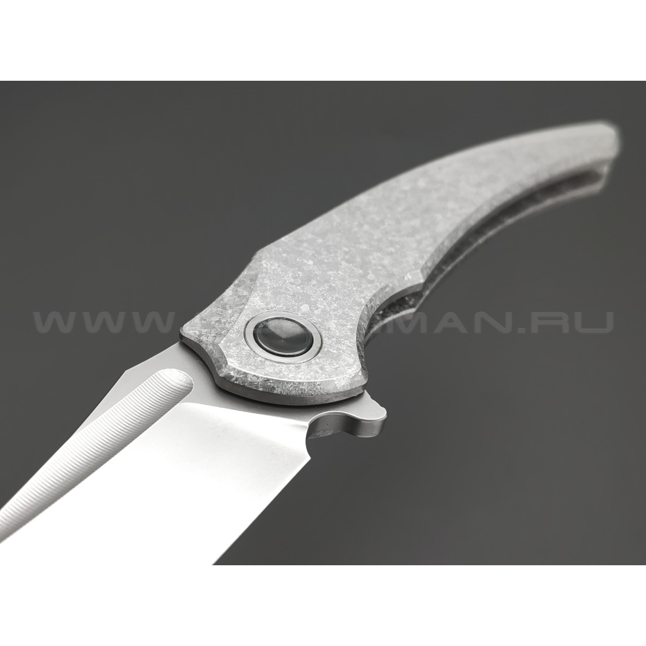 TuoTown складной нож Alatus-1 Integral TAT1-MKA1 сталь M390 bead-blast, рукоять Titanium Crystal Grey