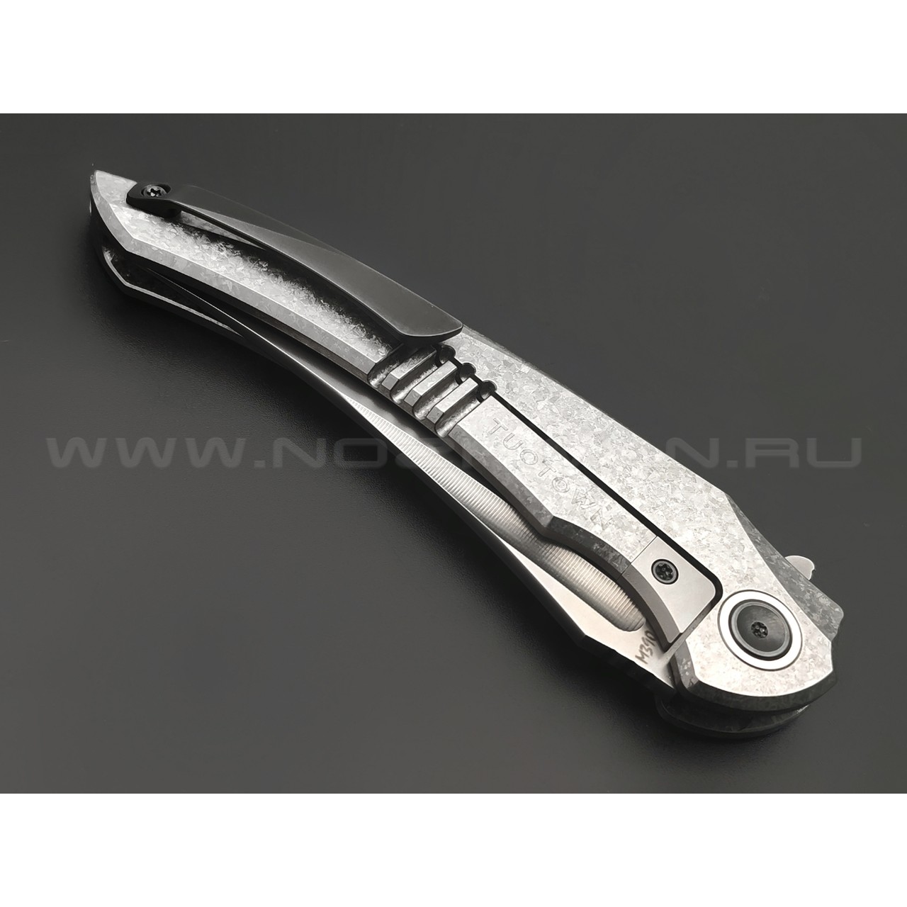 TuoTown складной нож Alatus-1 Integral TAT1-MKA1 сталь M390 bead-blast, рукоять Titanium Crystal Grey