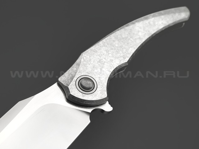 TuoTown нож Alatus-2 Integral сталь M390 bead-blast & satin, рукоять Titanium Crystal Grey