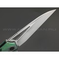 TuoTown складной нож Magpie Integral TMP-MKAG сталь M390 bead-blast & satin, рукоять Titanium Crystal Green TuoTown складной нож Magpie Integral TMP-MKAG сталь M390 bead-blast & satin, рукоять Titanium Crystal Green