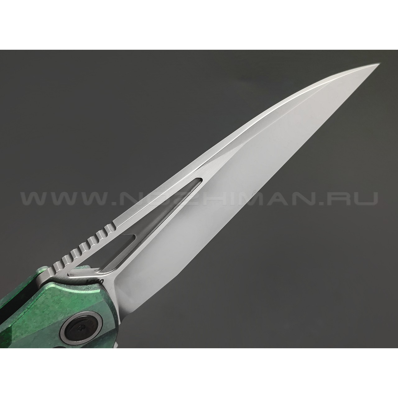 TuoTown складной нож Magpie Integral TMP-MKAG сталь M390 bead-blast & satin, рукоять Titanium Crystal Green