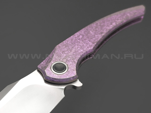 TuoTown нож Alatus-2 Integral сталь M390 bead-blast & satin, рукоять Titanium Crystal Purple