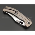 TuoTown складной нож Bicornis сталь M390 satin, рукоять Titanium TC4 Grey
