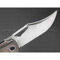 TuoTown складной нож Bicornis сталь M390 satin, рукоять Titanium TC4 Grey