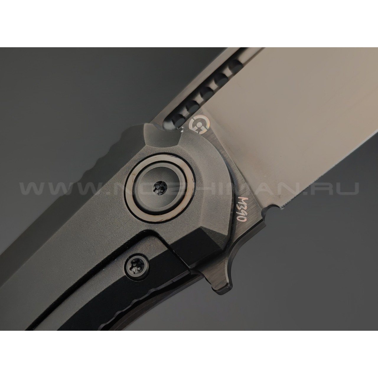 TuoTown складной нож Stinger сталь M390 DLC, рукоять Titanium TC4 Black