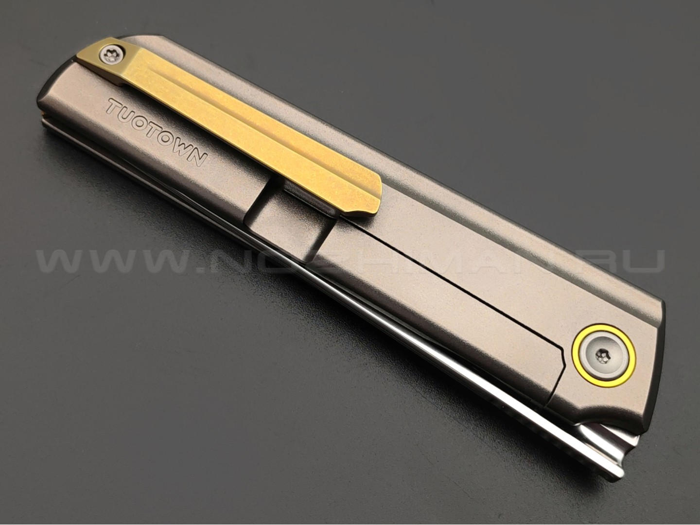 TuoTown нож Common сталь Laminated SLD-Copper, рукоять Titanium TC4 Graphite
