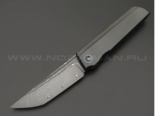 TuoTown нож Common сталь Damascus, рукоять Titanium TC4 Graphite