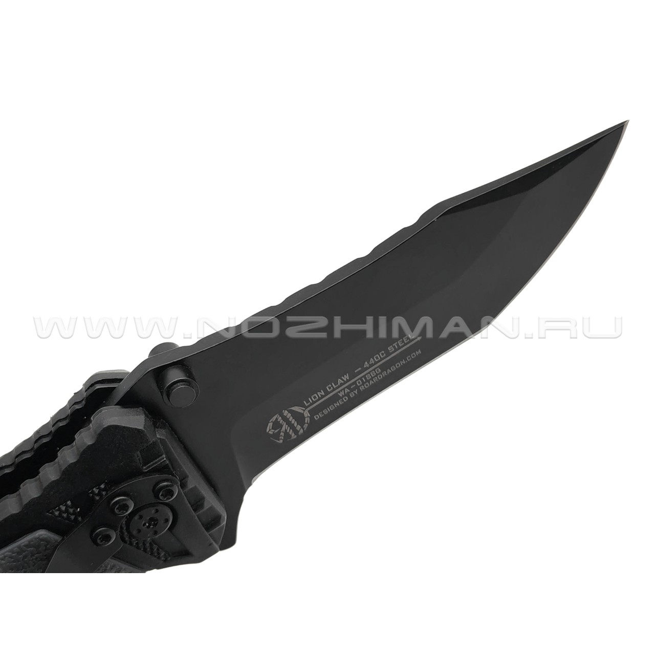 WithArmour складной нож Lion Claw Black & Grey WA-018BG сталь 440C, рукоять Rubber, Nylon Fiber