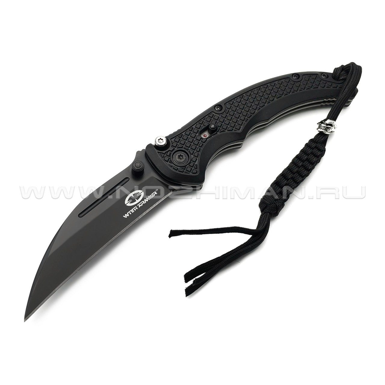 WithArmour складной нож Black Claw WA-075BK сталь 440C, рукоять Nylon fiber