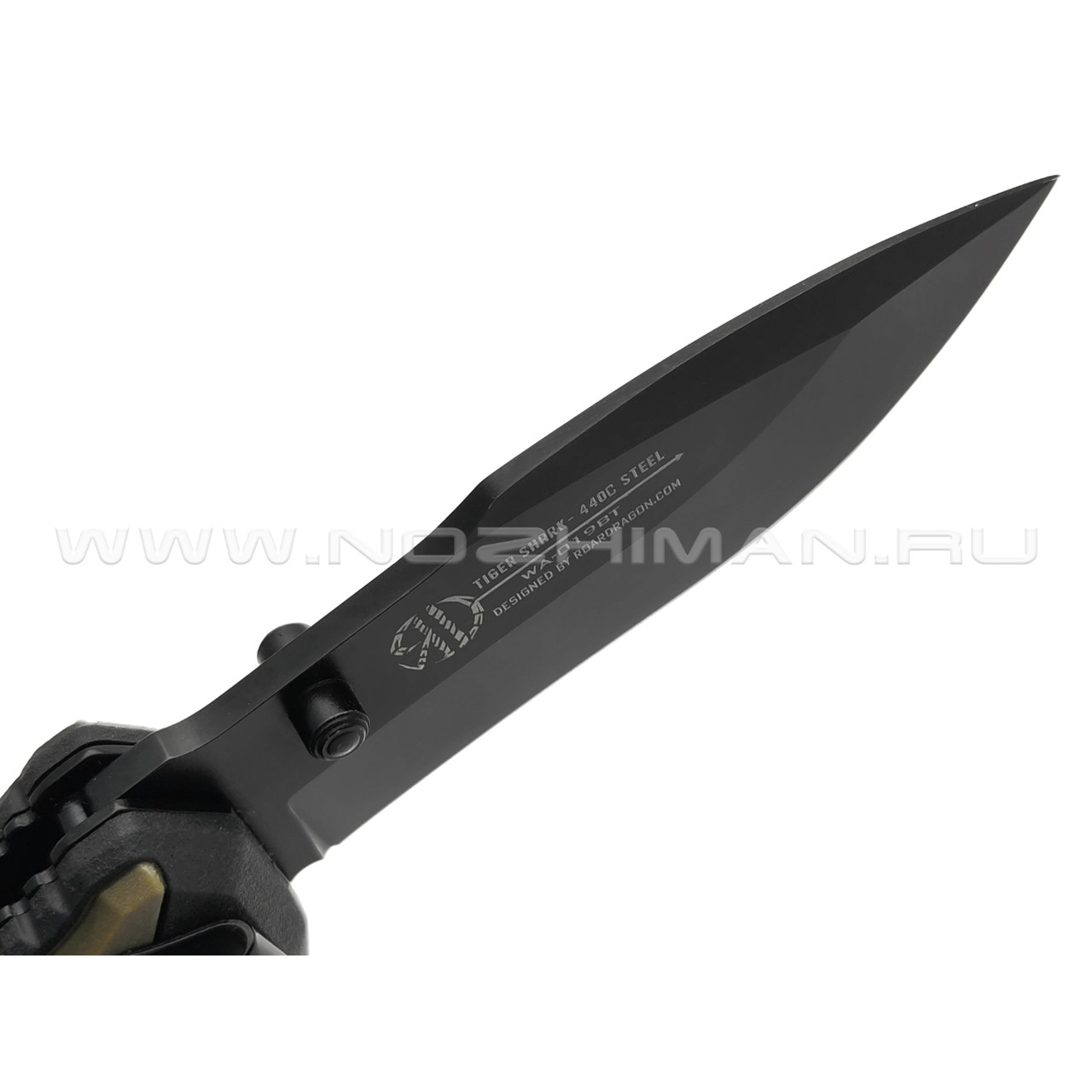 WithArmour складной нож Tiger Shark WA-019BT сталь 440C black, рукоять PP, TPR black & tan