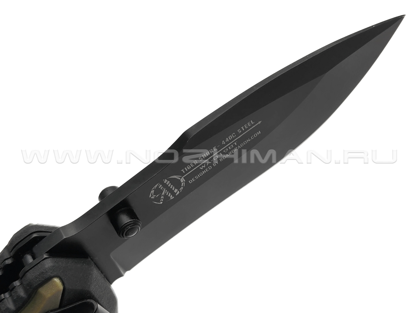 WithArmour складной нож Tiger Shark WA-019BT сталь 440C black, рукоять PP, TPR black & tan
