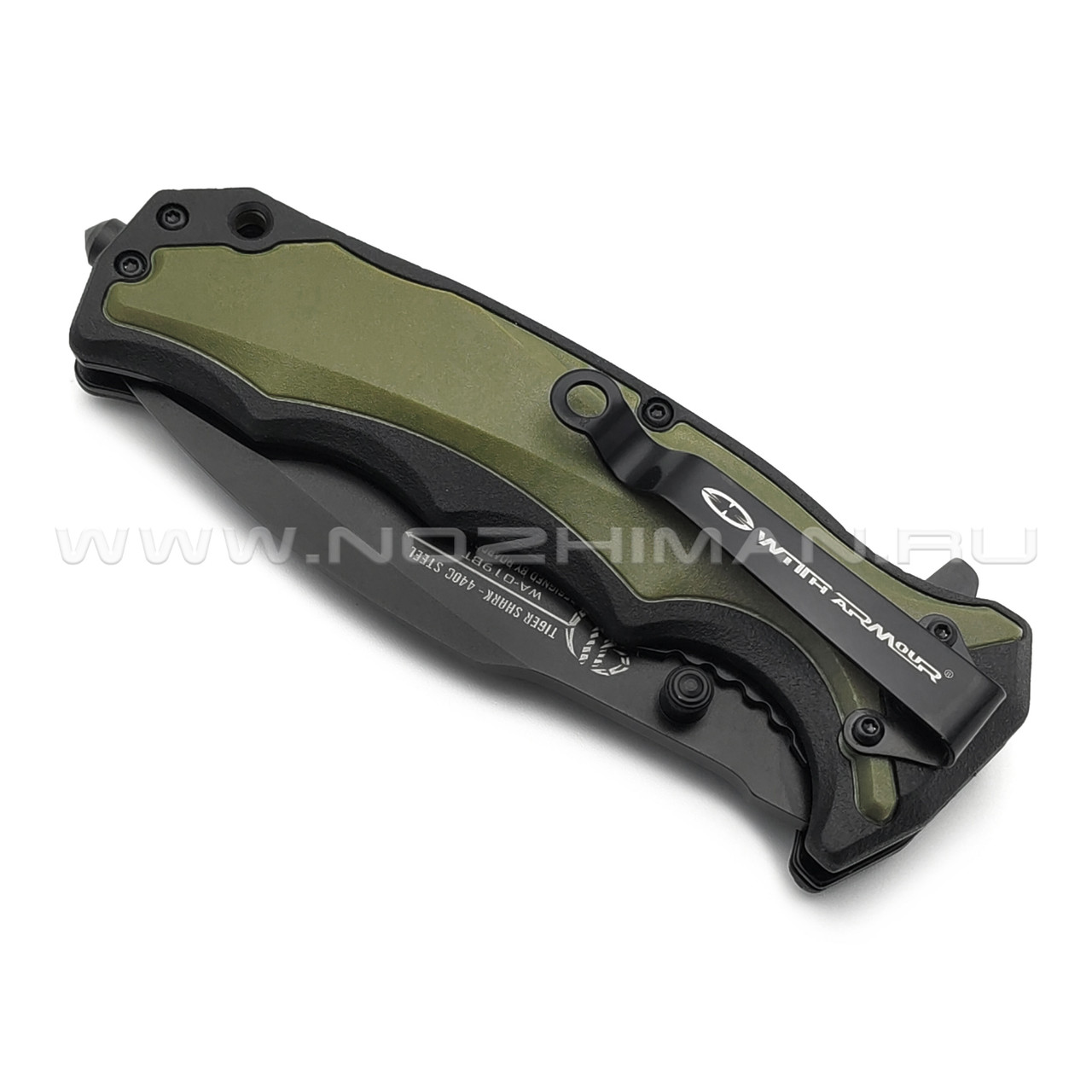 WithArmour складной нож Tiger Shark WA-019BT сталь 440C black, рукоять PP, TPR black & tan