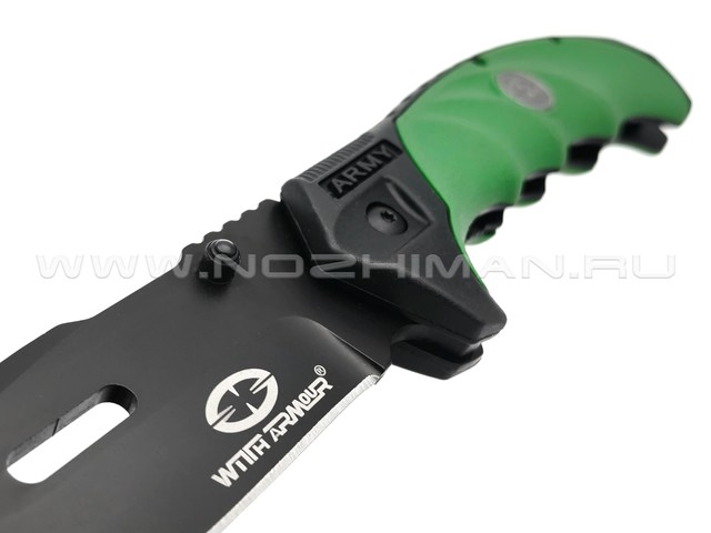 WithArmour складной нож Punisher Black & Green WA-020GN сталь 440C, рукоять PP, TPR