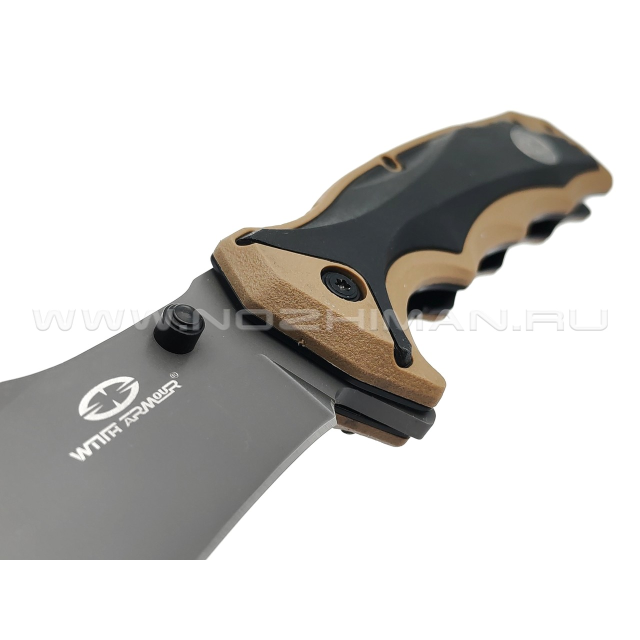 WithArmour складной нож Tiger Shark WA-019TN сталь 440C grey, рукоять PP, TPR black & tan