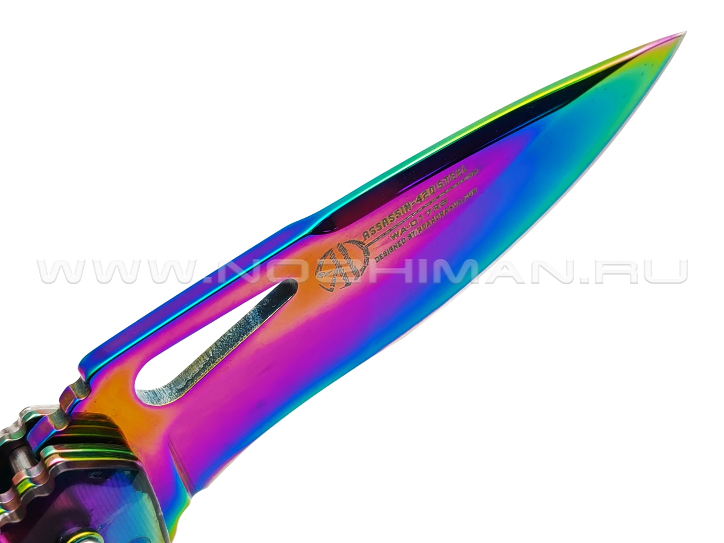WithArmour складной нож Assasin WA-017RB сталь 420HC titanium coated, рукоять Plastic