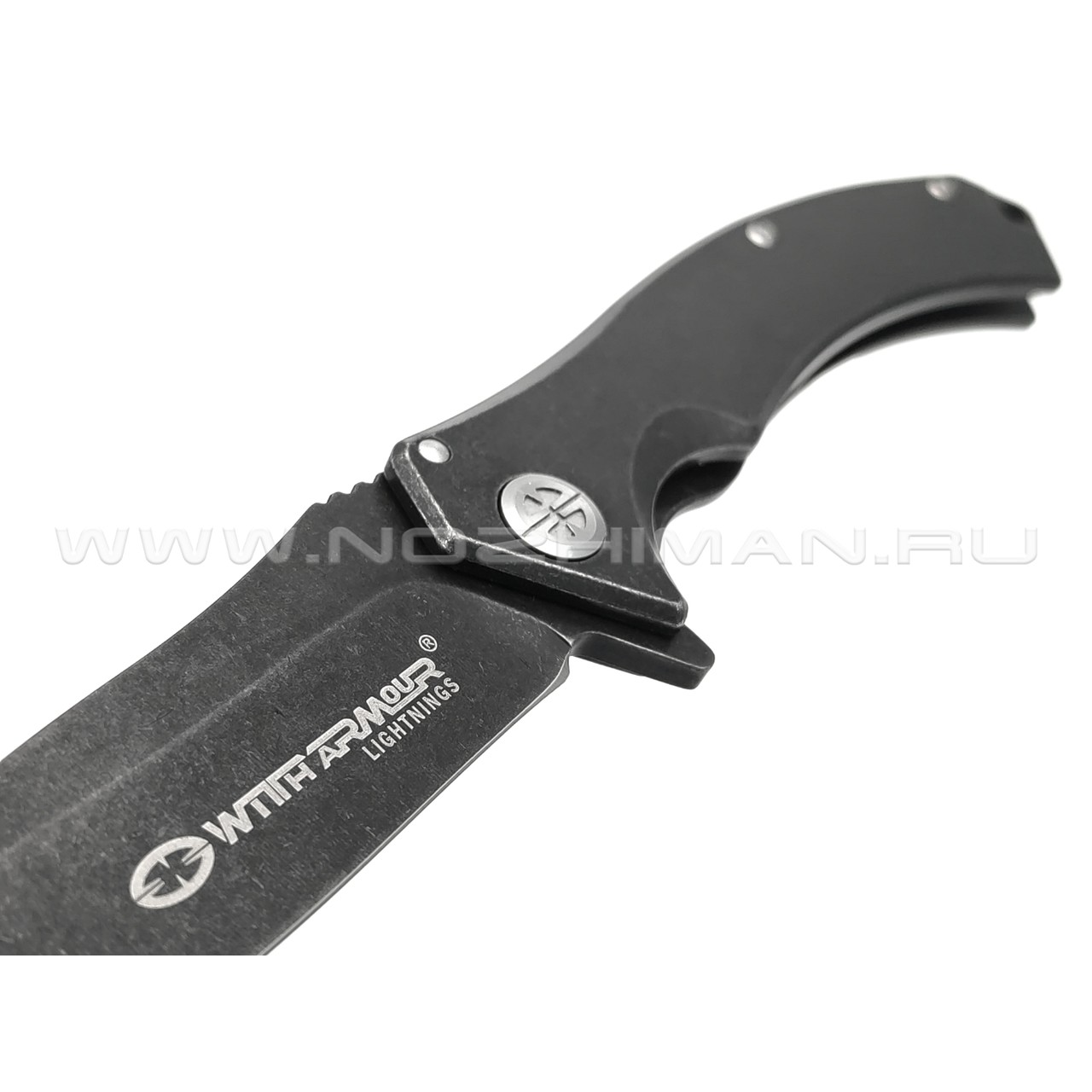 WithArmour складной нож Avalon Блэквош WA-086SS сталь D2, рукоять Stainless steel
