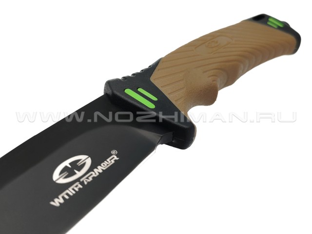 WithArmour нож выживания Nightingale WA-001TN сталь 440C black, рукоять Rubber tan, ABS black