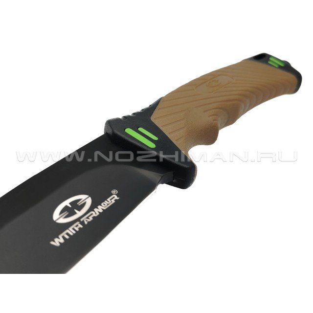 WithArmour нож выживания Nightingale WA-001TN сталь 440C black, рукоять Rubber tan, ABS black