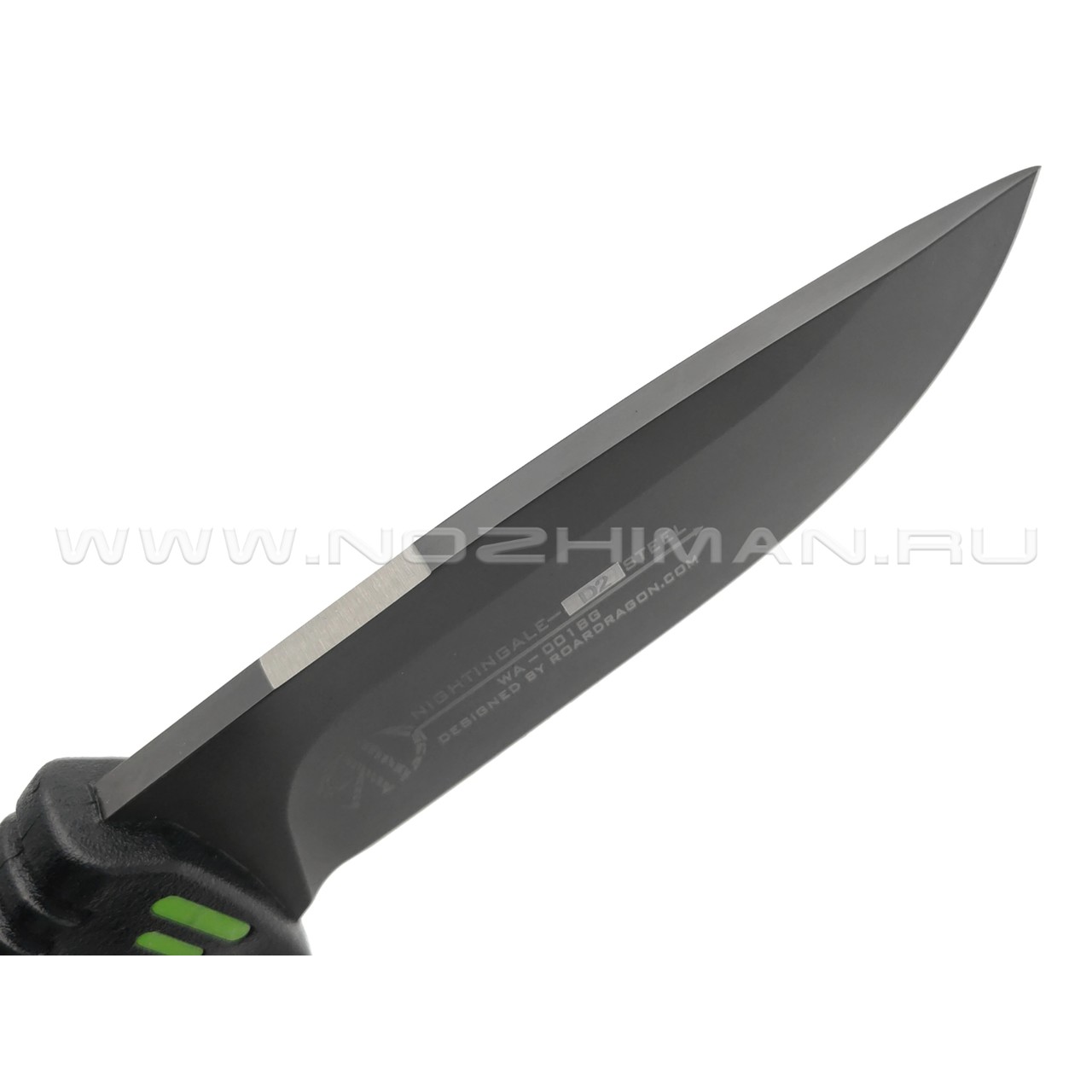 WithArmour нож выживания Nightingale WA-001BG сталь D2 black, рукоять Rubber grey, ABS black
