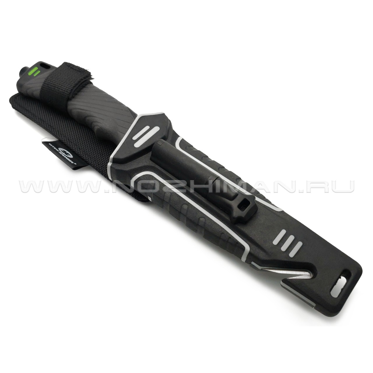 WithArmour нож выживания Nightingale WA-001BG сталь D2 black, рукоять Rubber grey, ABS black