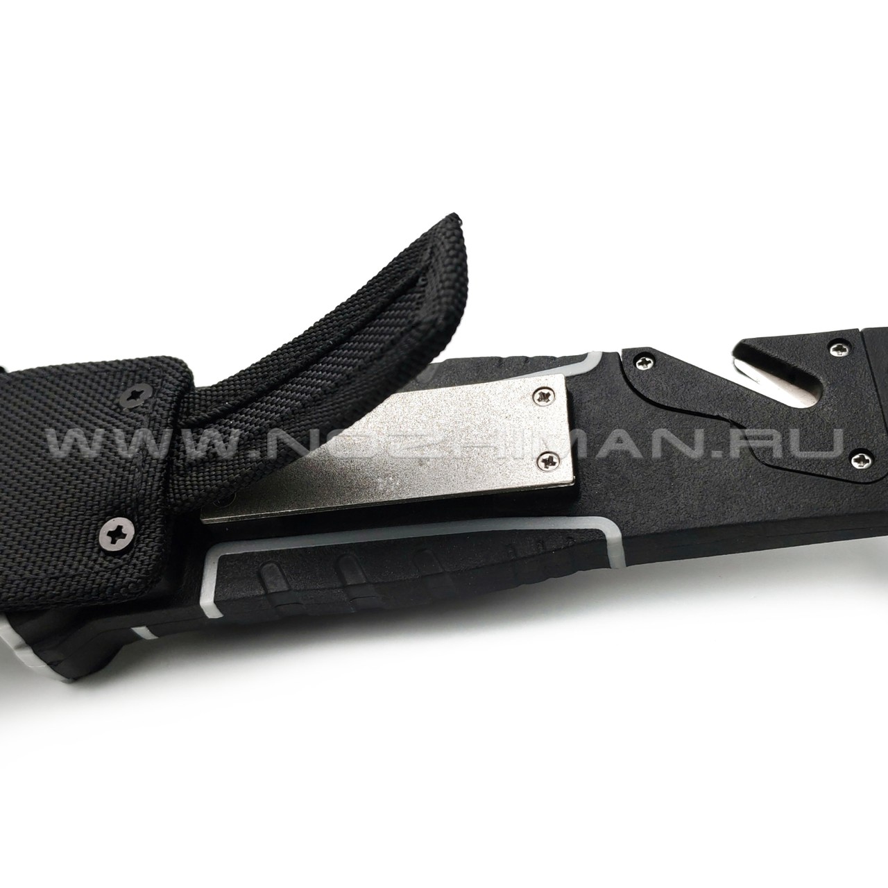 WithArmour нож выживания Nightingale WA-001BG сталь D2 black, рукоять Rubber grey, ABS black