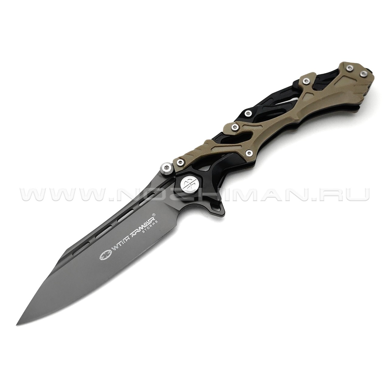 WithArmour складной нож Storm WA-102DT сталь Aus-8, рукоять Hard aluminium, G10 tan