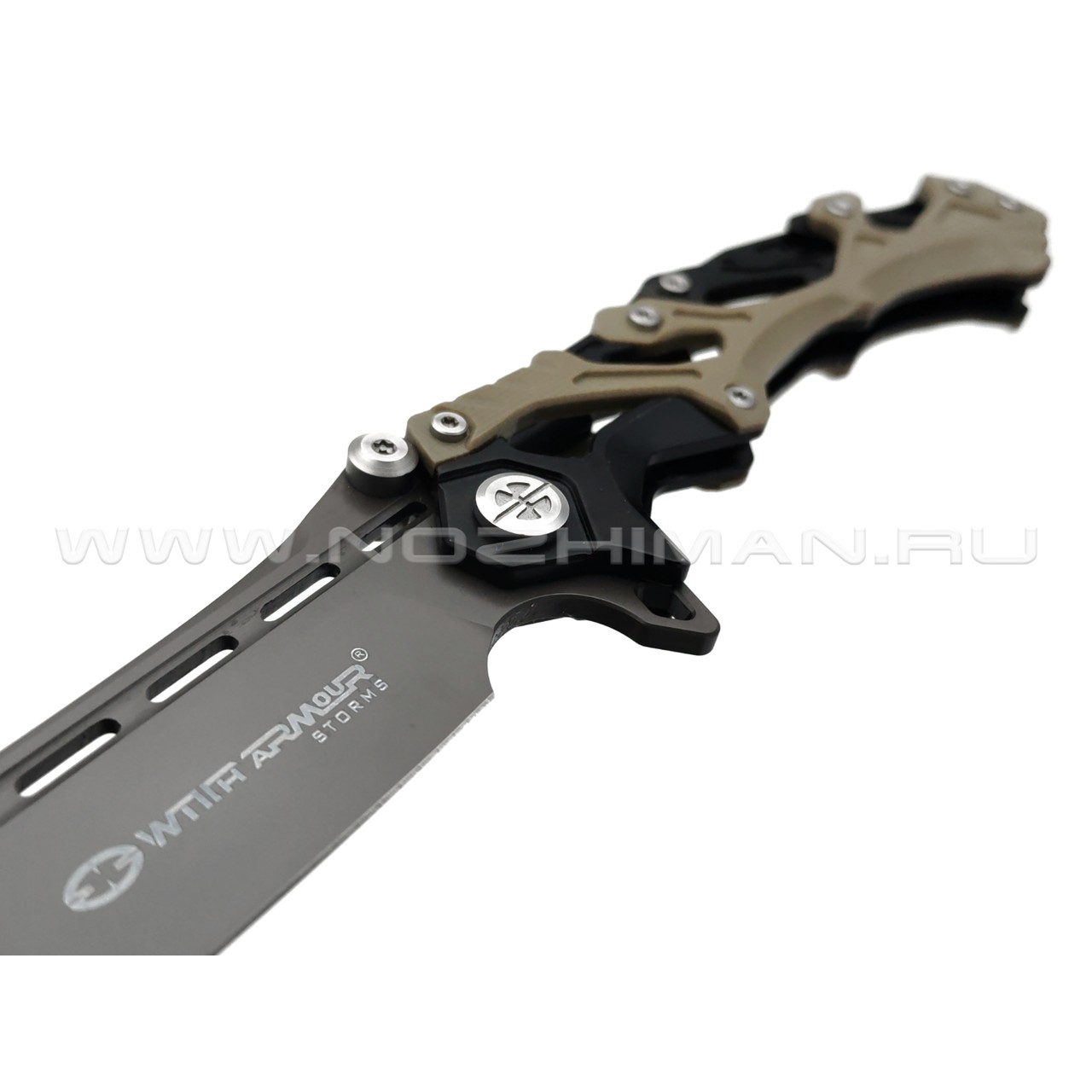WithArmour складной нож Storm WA-102DT сталь Aus-8, рукоять Hard aluminium, G10 tan