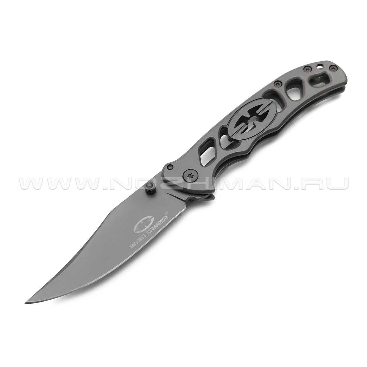 WithArmour складной нож Alligator WA-046GY сталь 440 Titanium coated, рукоять Stainless steel