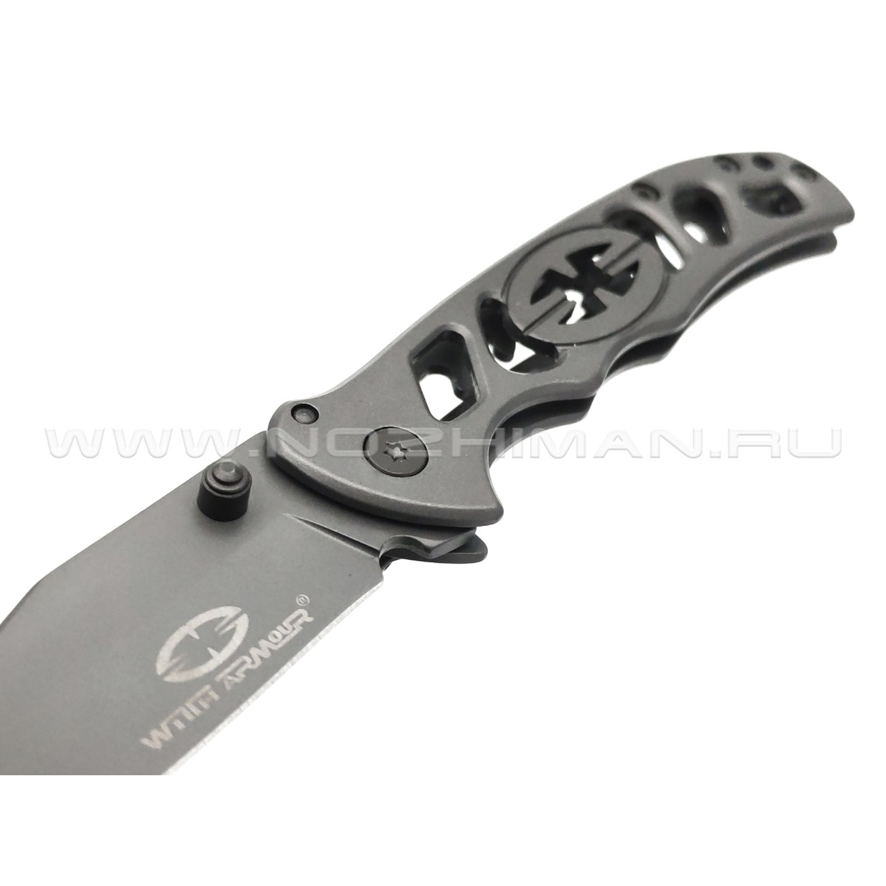 WithArmour складной нож Alligator WA-046GY сталь 440 Titanium coated, рукоять Stainless steel