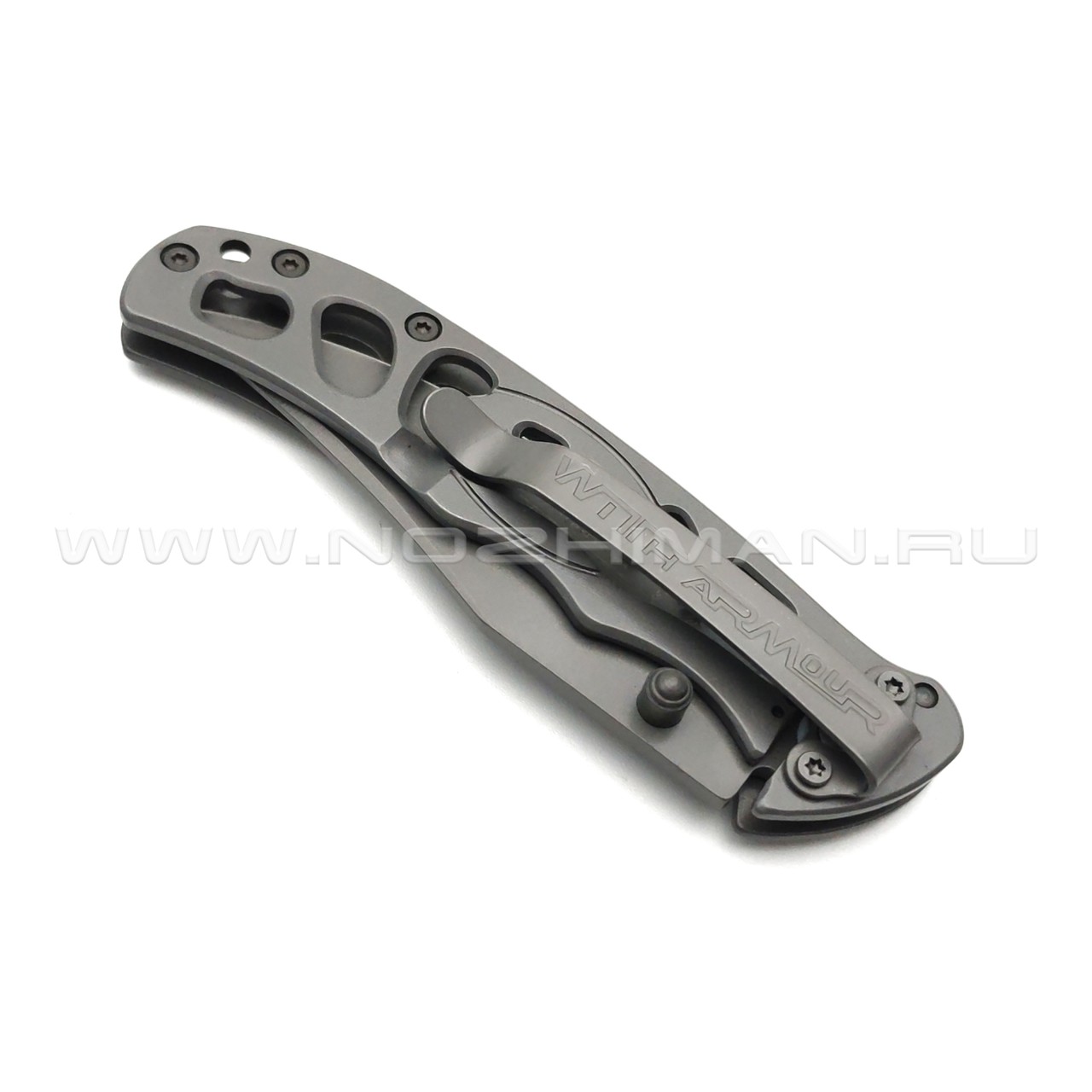 WithArmour складной нож Alligator WA-046GY сталь 440 Titanium coated, рукоять Stainless steel