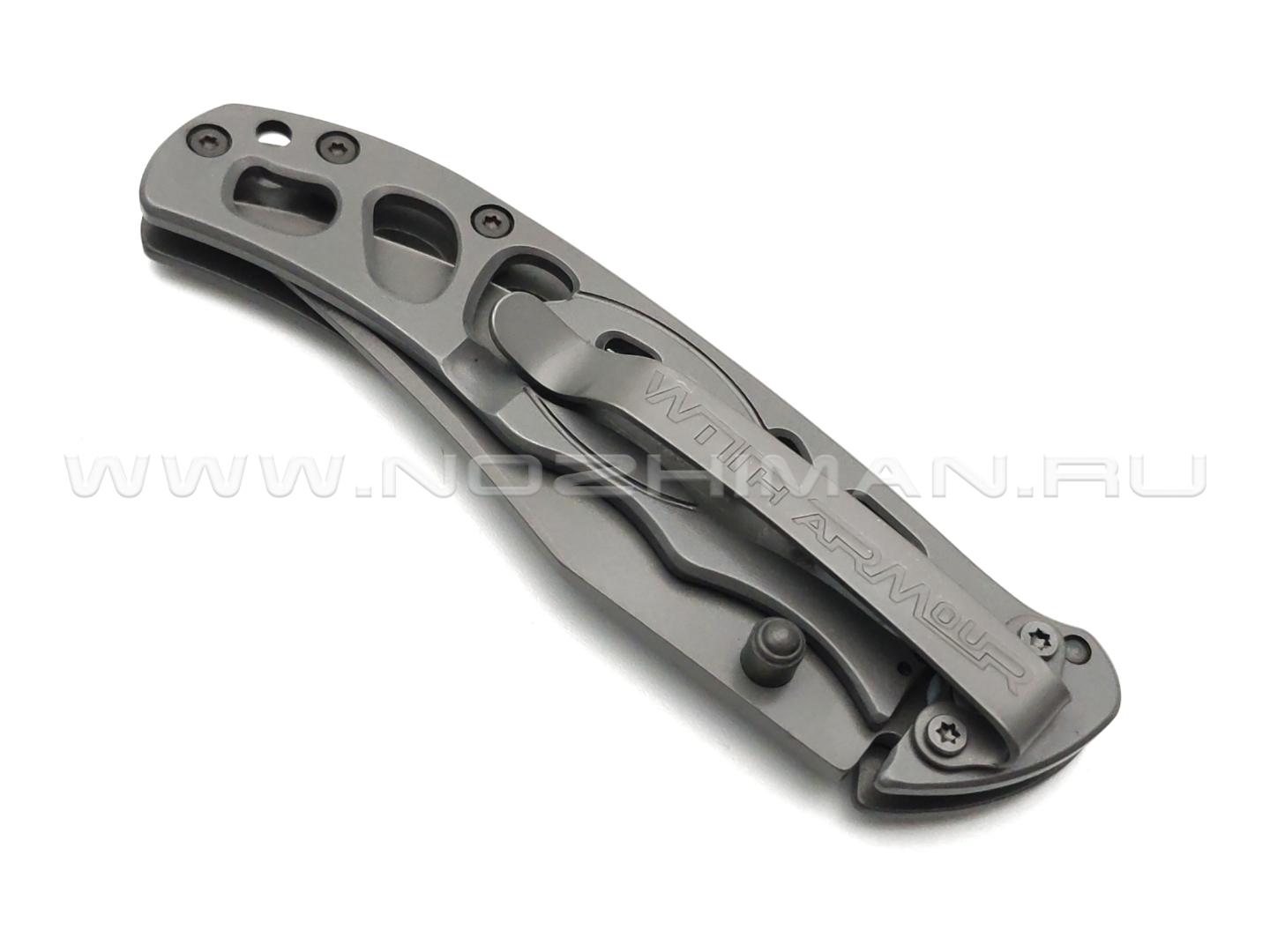 WithArmour складной нож Alligator WA-046GY сталь 440 Titanium coated, рукоять Stainless steel