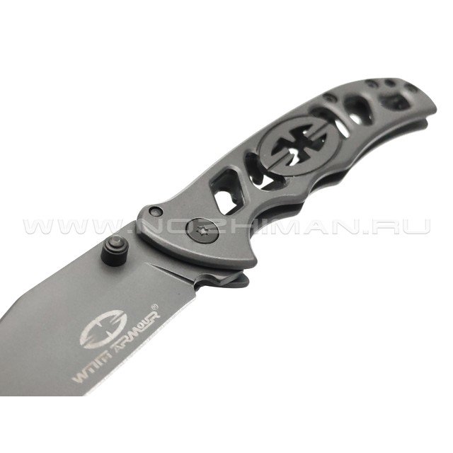 WithArmour складной нож Alligator WA-046GY сталь 440 Titanium coated, рукоять Stainless steel