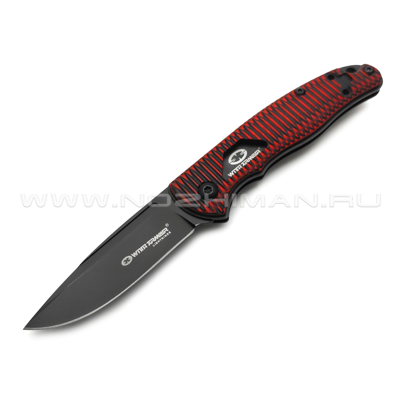 WithArmour складной нож Coral WA-095RG сталь D2, рукоять G10 black & red