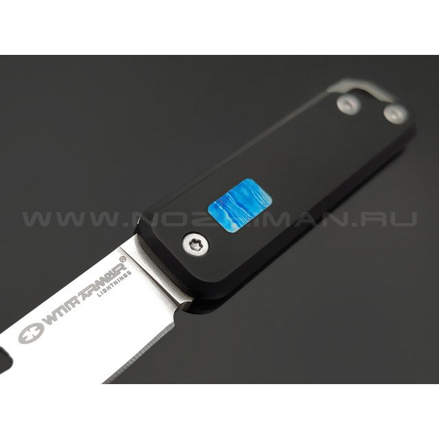WithArmour складной нож Egret Black WA-103BK сталь Sandivik 12C27, рукоять Hard aluminium, Timascus
