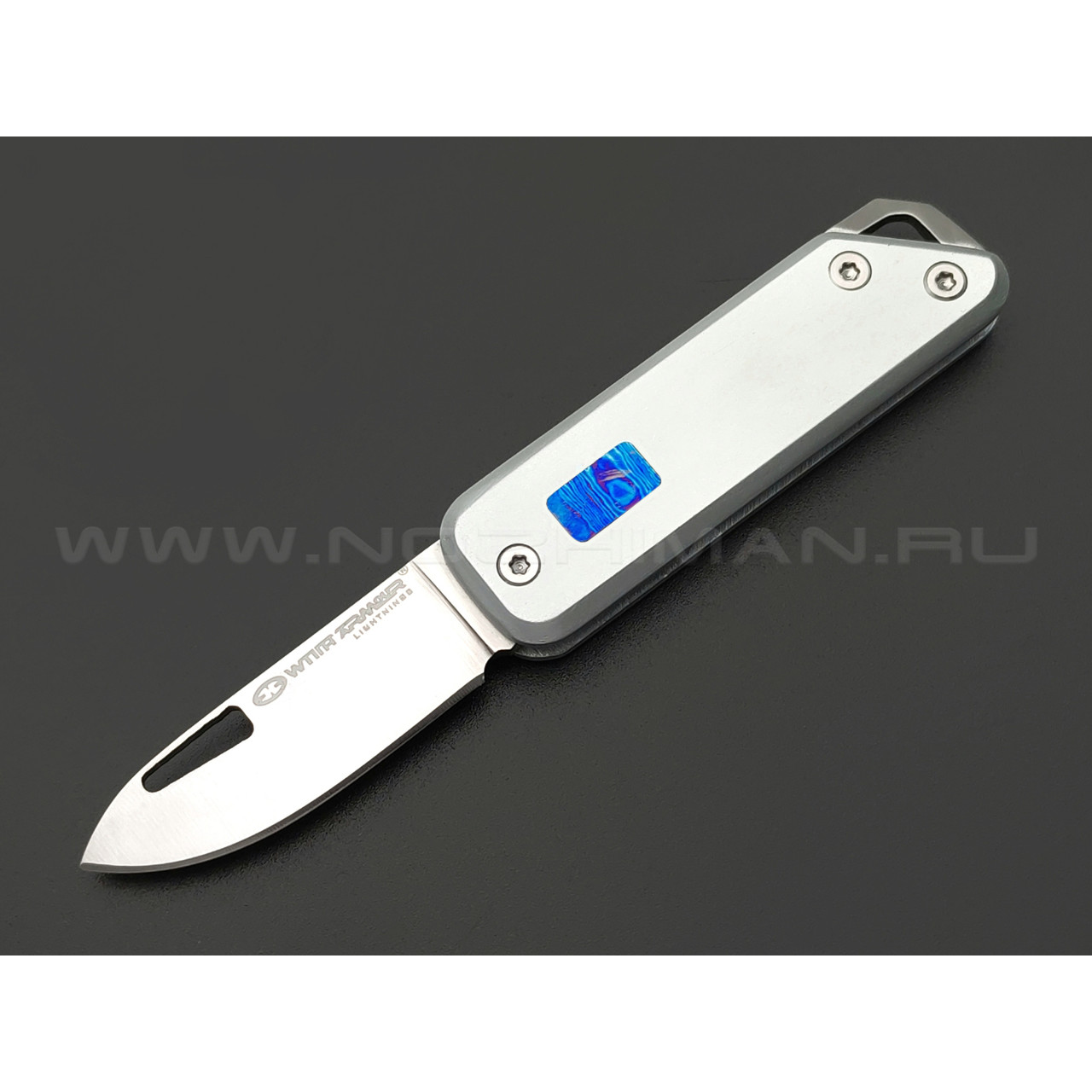 WithArmour складной нож Egret Grey WA-103SL сталь Sandivik 12C27, рукоять Hard aluminium, Timascus