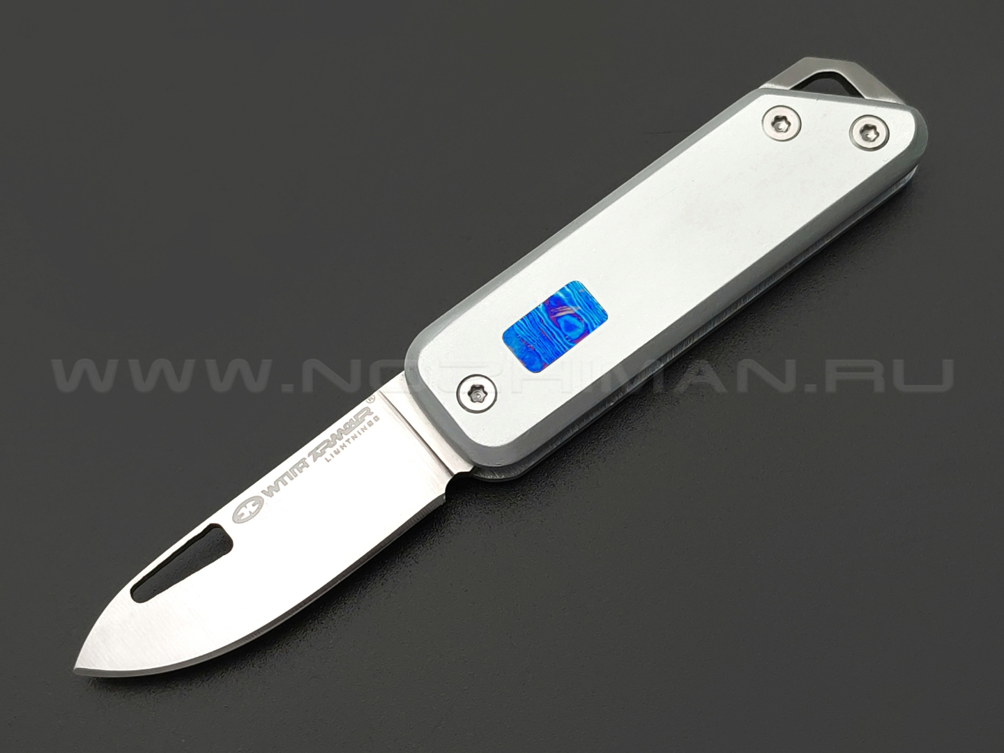 WithArmour складной нож Egret Grey WA-103SL сталь Sandivik 12C27, рукоять Hard aluminium, Timascus