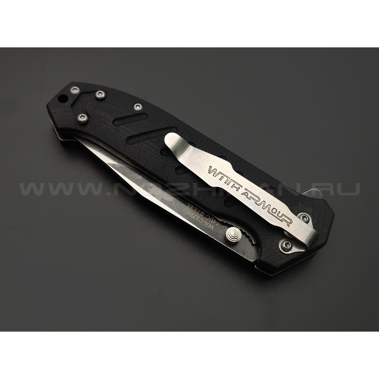WithArmour складной нож Shooter WA-032BK сталь 440C, рукоять G10 black