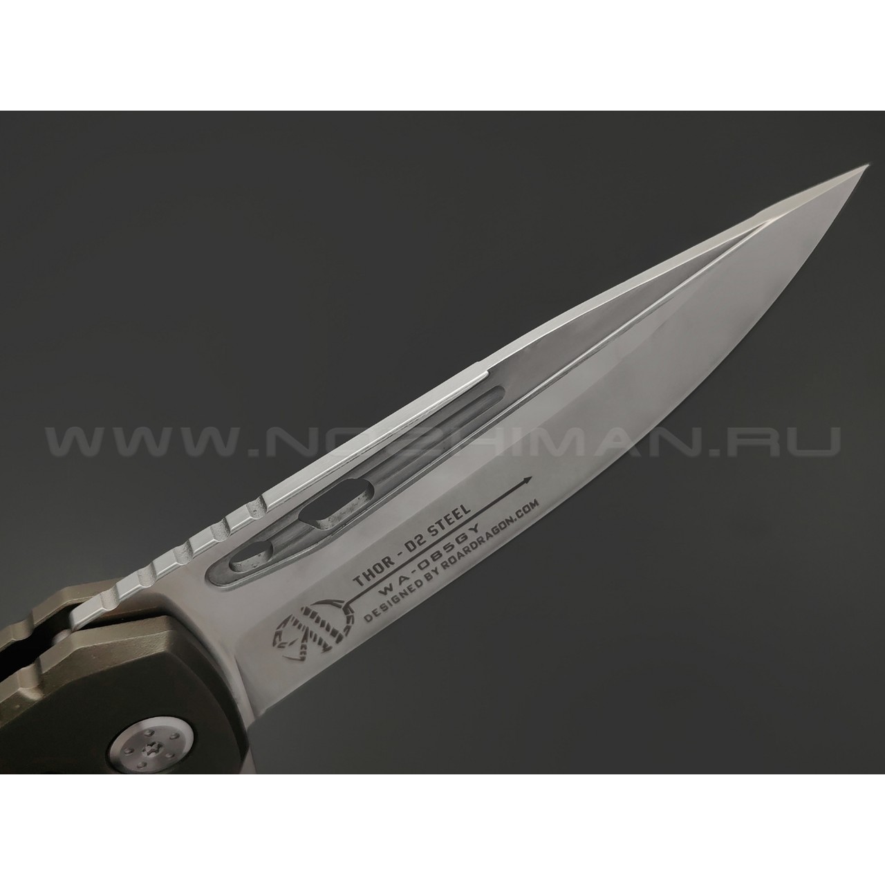 WithArmour складной нож Thor Black & Grey WA-085GY сталь D2 satin, рукоять Hard aluminium, G10