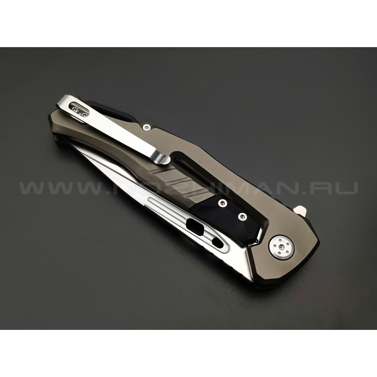 WithArmour складной нож Thor Black & Grey WA-085GY сталь D2 satin, рукоять Hard aluminium, G10