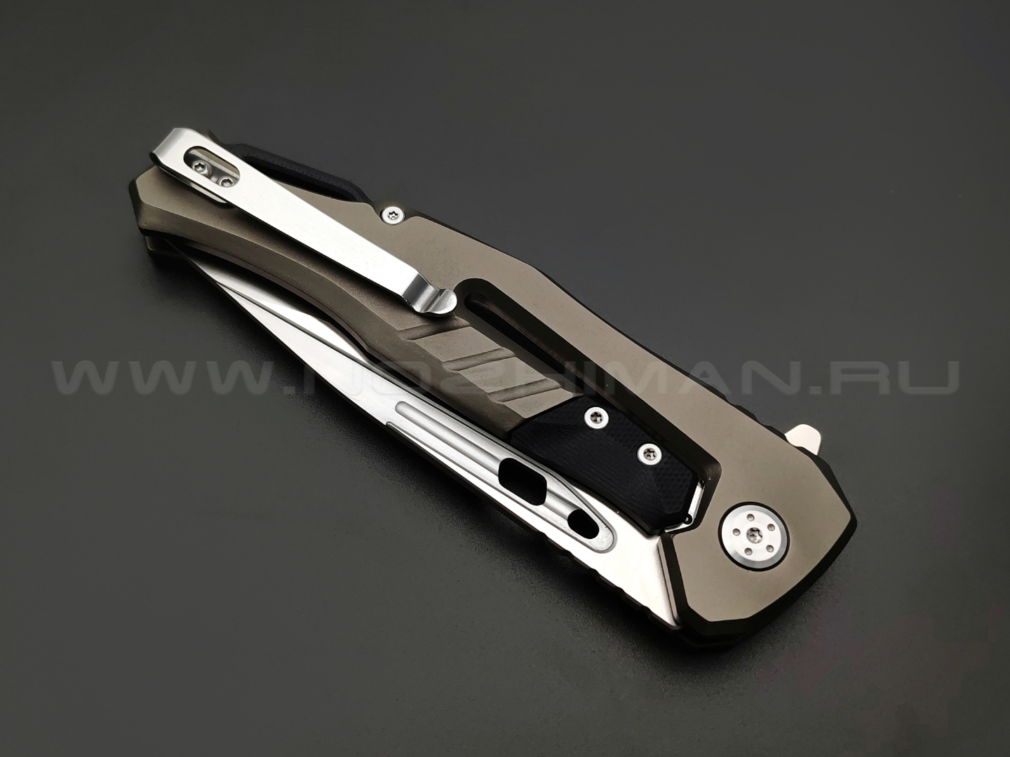 WithArmour складной нож Thor Black & Grey WA-085GY сталь D2 satin, рукоять Hard aluminium, G10