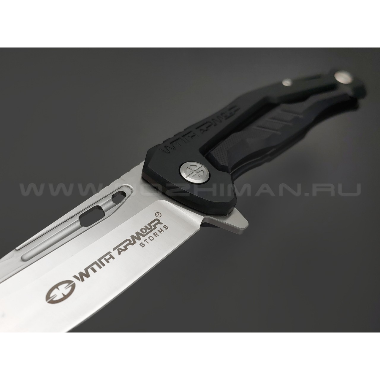 WithArmour складной нож Thor Black WA-085BK сталь D2 satin, рукоять Hard aluminium, G10